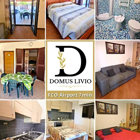 Domus Livio, 7 Min Fco Airport, Free Wifi, Garden Apartment, 2 Tv Hd דירה פיומיצ'ינו